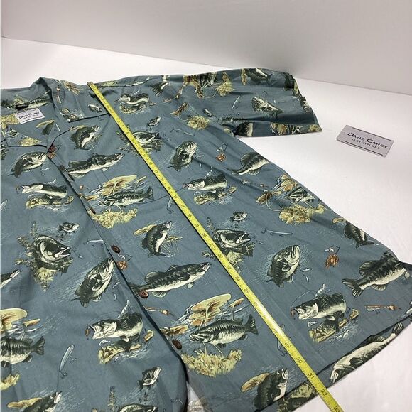 David Carey Originals Bermuda Fish Design Shirt 2XL NWT - Picture 8 of 11